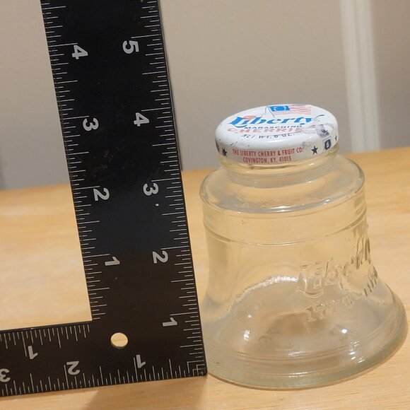 Vintage 1776-1976 Bicentennial Liberty Maraschino Cherries Bell Shaped 6 oz Jar - Picture 10 of 11